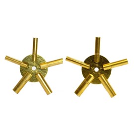 Sluice Monkey 2 Pc Clock Winding Brass Key Set Even & Odd Numbers Universal Wall Clock Keys