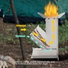Dilwe Rocket Stove, Portable Stainless Steel Camping Burner, Removable Backpack