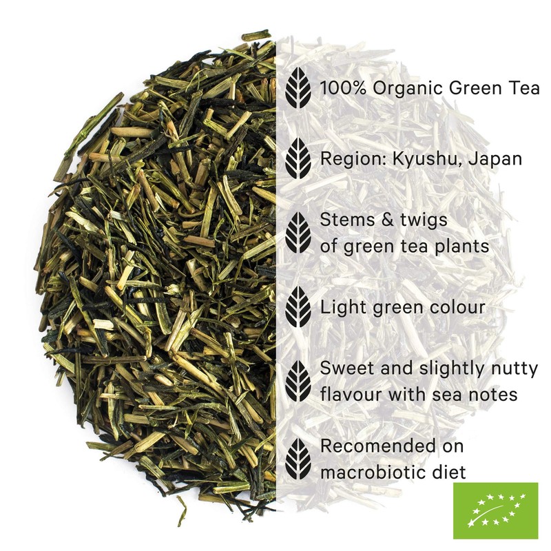 Moya Organic Japanese Kukicha Green Tea Loose Leaf | 100g