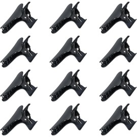 12PCS Butterfly Hair Clips,férula pinzas pelo multifuncionales,Accesorios para el Cabello Herramientas Peluquería de Salón (Black) Abrazaderas Garra para Sección de Cabello