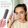 Cepillo de pelo con mango de madera rosa, cerdas de