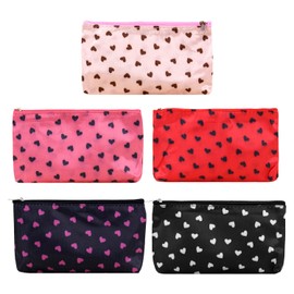 5 Pieces Of Love-Print Storage Bag, Cute Makeup Bag, Toiletry Bag, Portable Clutch Bag 1 Puppy Pencil Bag.