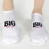 sockprints Alpha Phi Sorority Big Sis Cotton No Show Socks