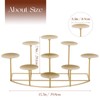 Candeldo Candelabra Fireplace Candle Holder: Gold Metal Pillar Candle Holders