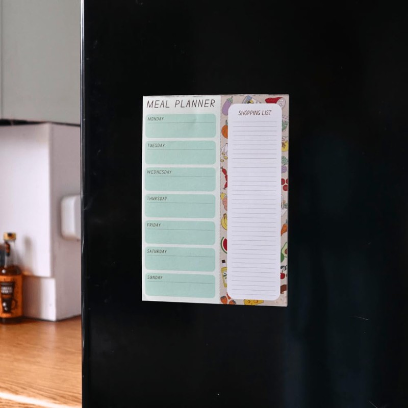 Magnetic Weekly Meal Planner and Tear-Off Shopping List for Fridge,