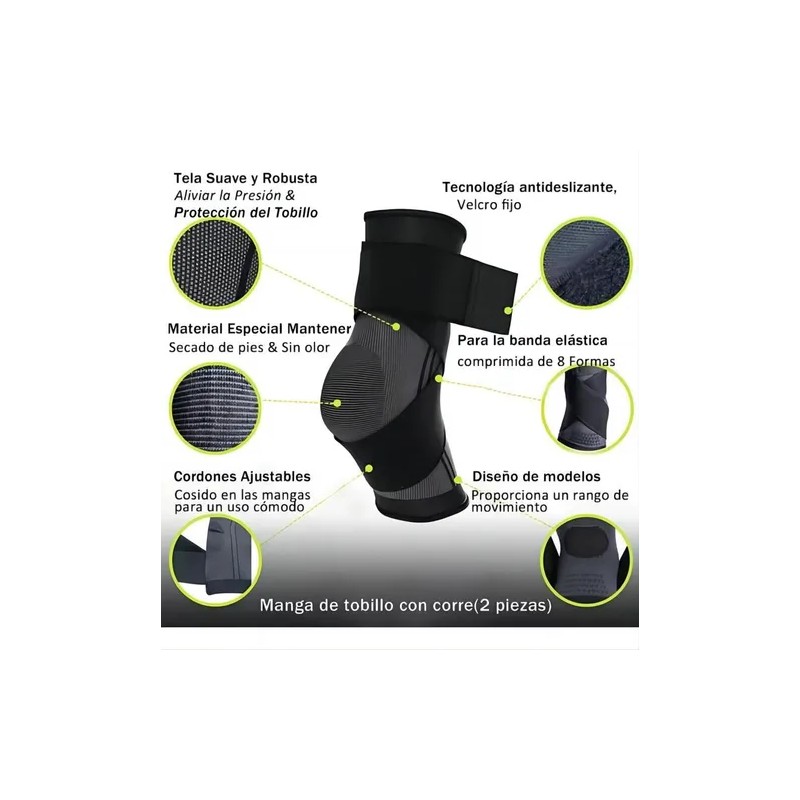 2pza Tobillera Deportiva Anti-esguince Soporte Lesion Gym