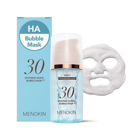 MENOKIN Mascarilla De Burbujas Rápida De 30 Segundos [Hidratante] - [Ácido Hialurónico] En Microburbujas, 8 Tipos Para Una Hidratación Del 96%, Hidratación Profunda, Niacinamida, Esencial Coreano