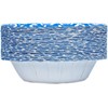 Glad Everyday Disposable Paper Bowls with Blue Wave Design- Cut-Resistant,