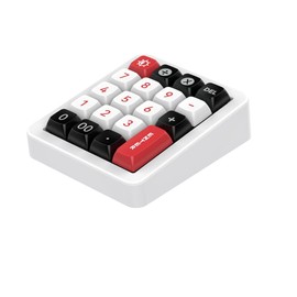 JOMAA 20-Key Macro Programmable Numeric Gaming Keyboard - Hot-Swappable Keys/Gasket Structure/Detachable Cable/Aluminum Alloy Body/RGB Lighting/Type-C Interface (White)