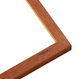 Poster Palooza 16x32 Frame Brown Honey Pecan Solid Wood Picture Frame | 0.75 Inch Moulding Width | with UV Acrylic Plexiglass, Foam Board Backing & Hanging Hardware Included