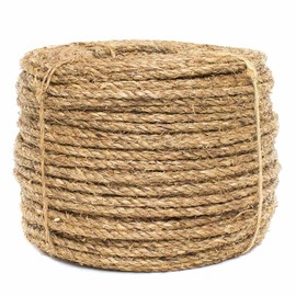 Golberg Twisted Manila Rope – Great for Indoor Outdoor uses Docking Piers, 3 Strand Natural Fiber (3/8 Inches Diameter,100 Feet)