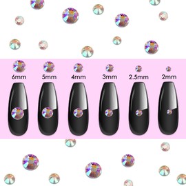 Canvalite 1500PCS Rhinestones Flat Back Gems, Nail Rhinestones Nail Art Gems with Pick Up Tweezers and Rhinestone Picker Dotting Pen, Nail Art Tools for Nails, Clothes, Face, Craft