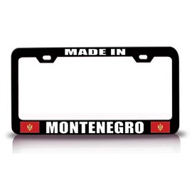 Custom Brother - Made in Montenegro Flag Metal Car SUV Truck License Plate Frame Bl h1
