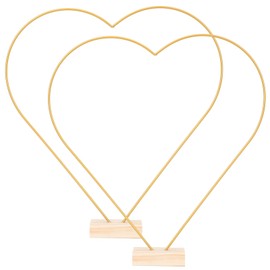 COHEALI 1 Set Love Garland Hoop Wreath Making Rings Metal Wreath Frame Metal Craft Hoops Dream Catcher Ring Heart Ring centerpieces Flowers Decoration Hoops for Crafts Iron Plant Bracket