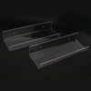 2Pcs Floating Wall Ledge Shelf Acrylic Concealed Bathroom Rack for