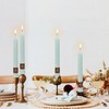 Fresh Mint Green Taper Candlesticks 8 Inch Handmade Smokeless Taper