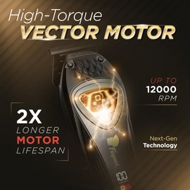 Fagaci Professional Zero Gapped Trimmer for Men, High Torque Vector Motor Cordless Beard Trimmer for Men, T Liners Professional Trimmers for Barbers with DLC Blades, Zero Gap Trimmers Barber T Blade