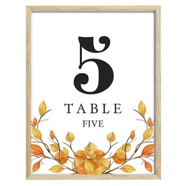 Darling Souvenir, otoño Tema 1 - 12 Tarjetas números Descenso Recepción de Boda decoración Mesa (10,2 x 15,2 cm), Blanca