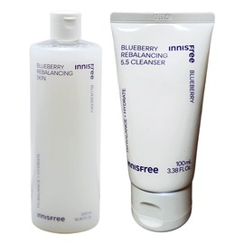 Innisfree Blueberry Rebalancing Skin 500ml + Rebalancing 5.5 Cleanser 100ml 2 types / 이니스프리 블루베리 리밸런싱 스킨 500ml + 리밸런싱 5.5 클렌저 100ml 2종구성