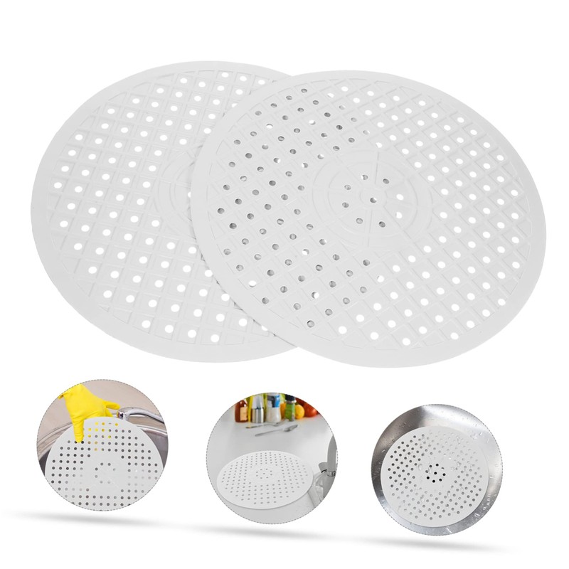 Alipis Sink Protector Mat: 2PCS Soft Rubber Round Sink Drain