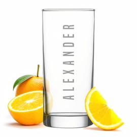 4youDesign Personalisiertes Longdrink-Glas – mit Namensgravur groß – Geschenkidee – Saftglas mit Name – Geschenk zum Geburtstag, Geschenk für Männer und Frauen