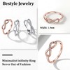 Bestyle Rose Gold Infinity Band Ring Cubic Zirconia Band Rings