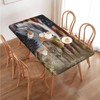 YPPAHHHH 4ft Rectangle Fitted Table Cloth American Flag Eagle Table