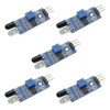 KKHMF 5pcs IR Infrared Obstacle Avoidance Sensor Module 3-Wire Reflective