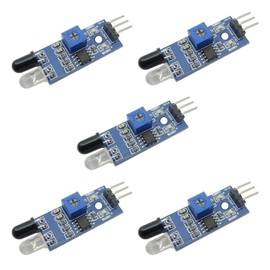 KKHMF 5pcs IR Infrared Obstacle Avoidance Sensor Module 3-Wire Reflective Photoelectric Compatible with Arduino