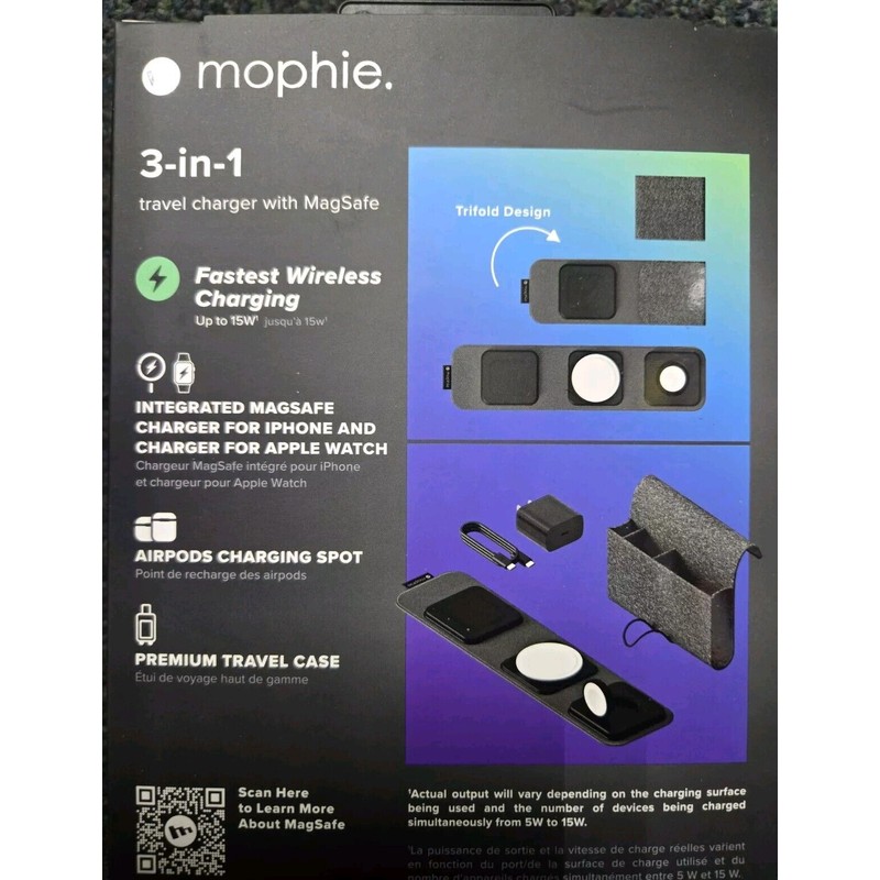 Mophie 3-In-1 Travel Charger with MagSafe