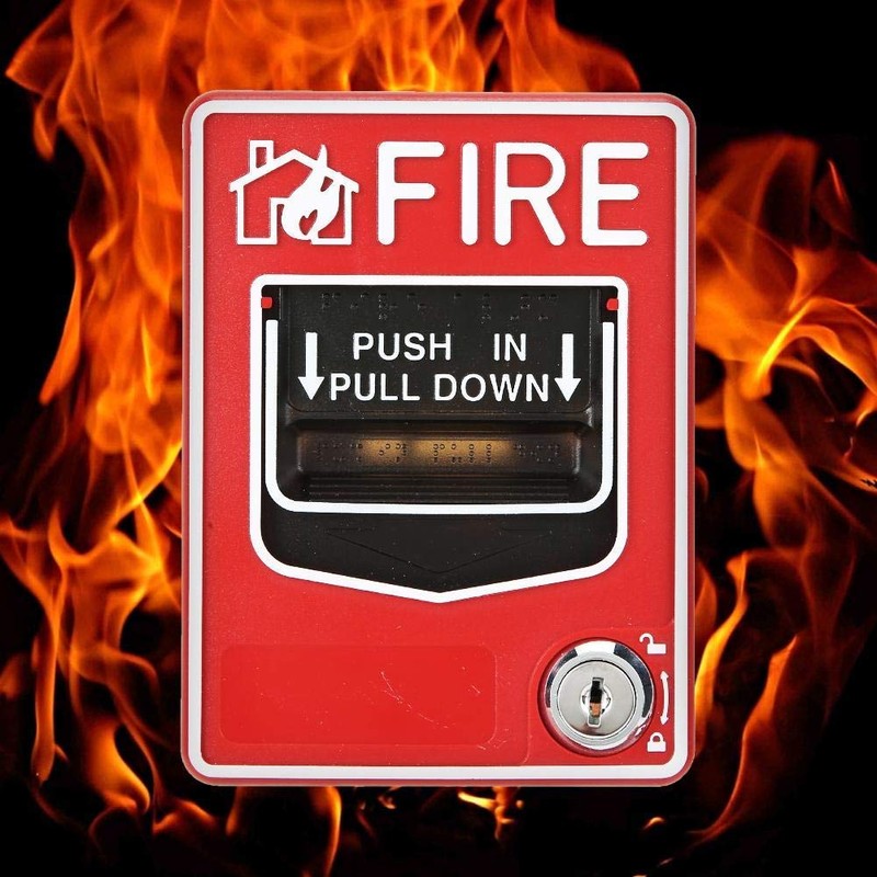 Wired Emergency Fire Alarm Station 9-28VDC Conventional Action Manual Call