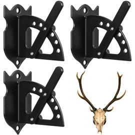 MorningRo 3 Pcs European Mount Skull Hanger Adjustable Deer Skull Mount Antler Mounting Kit Hanging Hook for Mounting Taxidermy Deer Euro Mounts & Other Skulls
