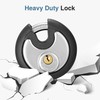 Puroma Keyed Padlock, Stainless Steel Discus Locker Lock Heavy Duty