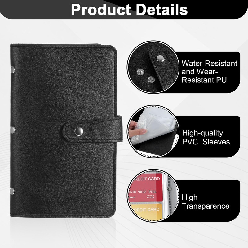 Exclaith Credit Card Holder Business Card-Holder Book with 96 Card