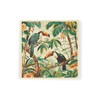 Vintage Jungle Ceramic Coaster Set - Exotic Safari Elephant Monkey