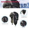 Alkaidstar Fur Winter Trapper Hat,Taslon Faux Fur Aviator Ski Trapper