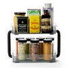 madesmart Two Level Spice Organizer, Clear/Carbon