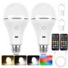Brightown E26 Rechargeable Light Bulb 3 Color + 9 RGB