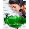 2-in-1 Outdoor Water Fountain and Faucet, Green