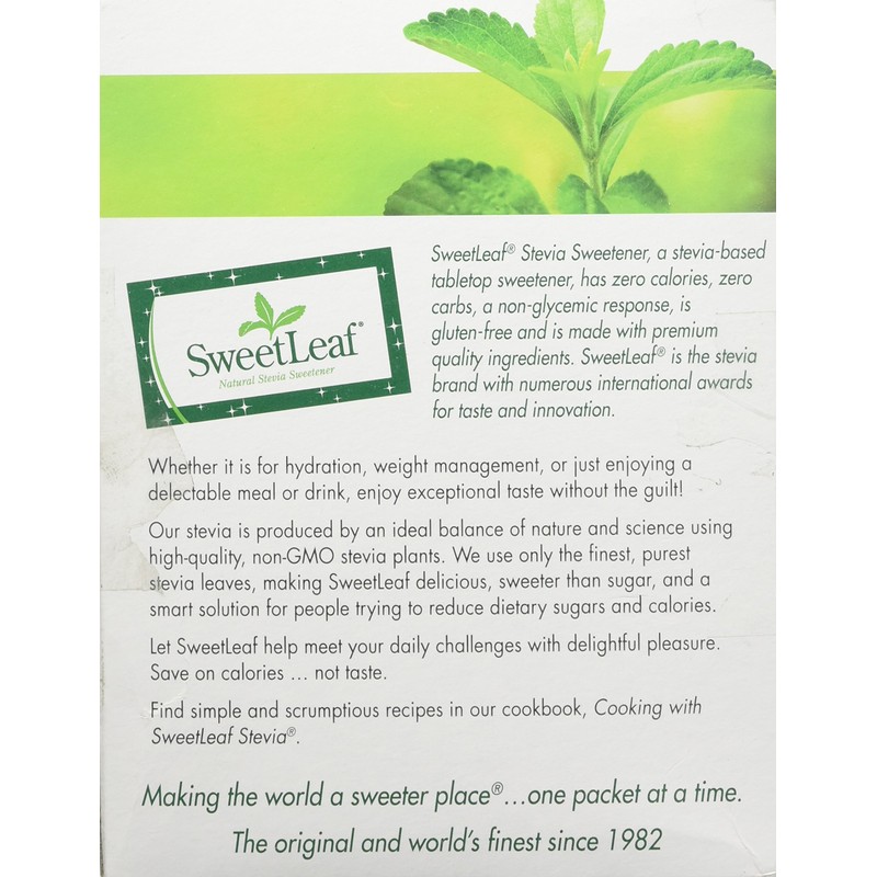 Sweetleaf Stevia Sweetener Packets 70 Ct - 2 Pack Zero