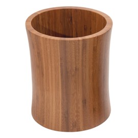 The Pretty Turtle Bamboo Kitchen Counter Utensil Crock Holder Caddy (Caramelized Large)