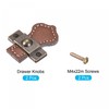 sourcing map Leather Handle, 1.89" 2Pcs Surface Leather Furniture Handles,