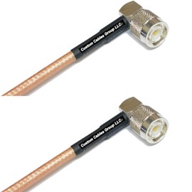 15 feet RG400 Silver Plated TNC Male Angle to TNC Male Angle RF Coaxial Cable