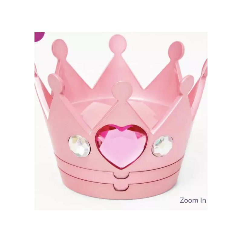 Claire’s pink rhinestone tiara makeup kit set Valentine’s day crown