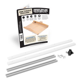 Fulton DIY 19" Crosscut Sled for Table Saw Kit w/Predrilled UHMW Bars, Aluminum T-Track, Knob and Screws (19" Predrilled UHMW)