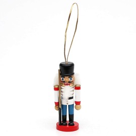 Dekohelden24 521409 Wooden Nutcracker Tree Decorations Set of 6 Dimensions of Each Pendant Length x Width x Height 3.5 x 3 x 8 cm Multi-Coloured 3.5 x 8 cm