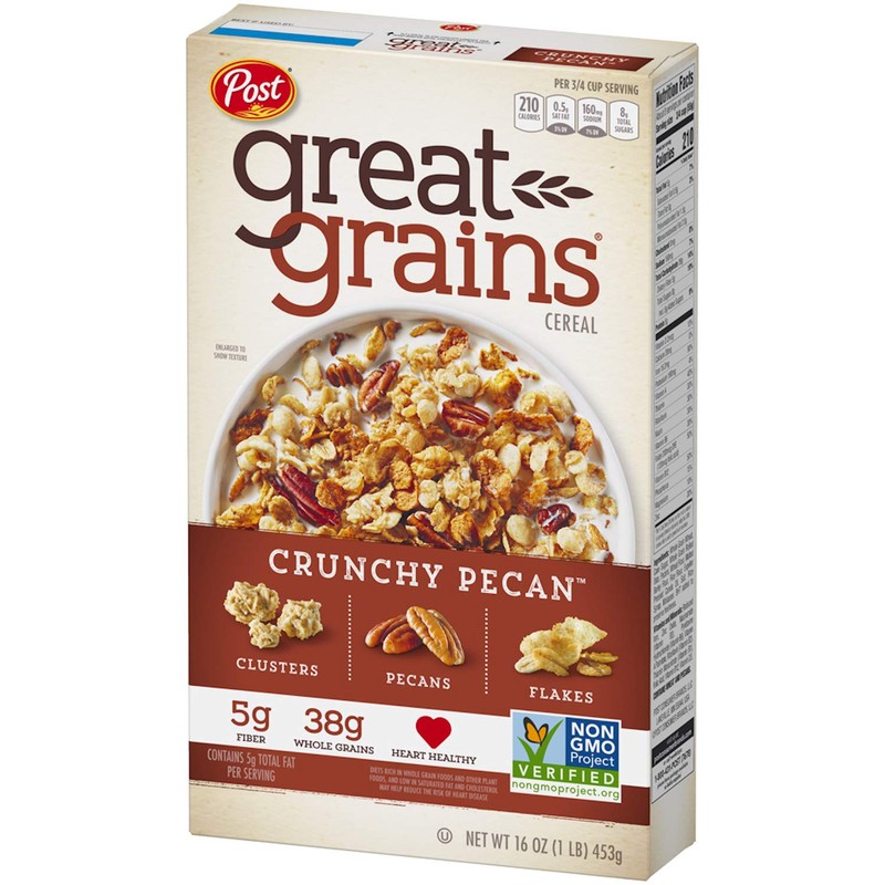 Post Great Grains Crunchy Pecan Whole Grain Cereal, 16 Ounce,