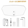 HENGTUAOTO Motorcycle Screen Spoiler Air Deflector Windshield Adjustable Transparent