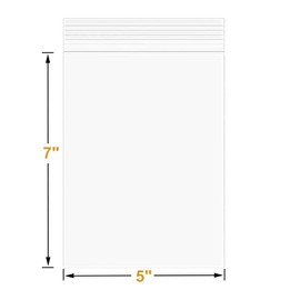 200 Pcs 5" x 7" Thick Heavy Duty Clear Reclosable Zip Poly Lock Bags Durable Seal Resealable Zipper Bags Jewelry Beads Envelopes Photo Cards Zip Bag