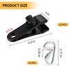 CADUFUELLY 24 Pcs Tarp Clips with Carabiner Lock Grip Thumb